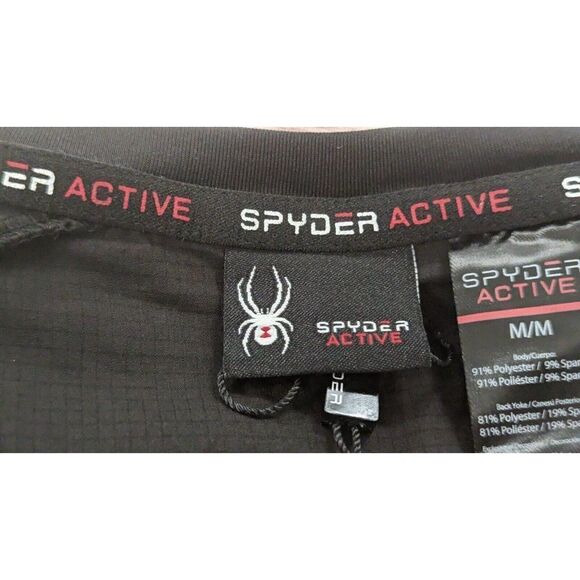 Spyder Active ProWEB Mens Size Medium Black Short Sleeve Crew Neck T-Shirt - Picture 8 of 10